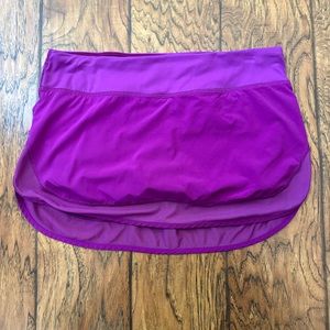 Lululemon Purple Tennis Skirt with Mesh Detail